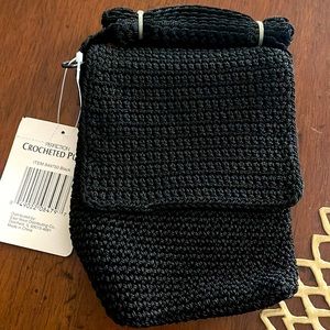 Crocheted purse. Cross body. Festival bag.